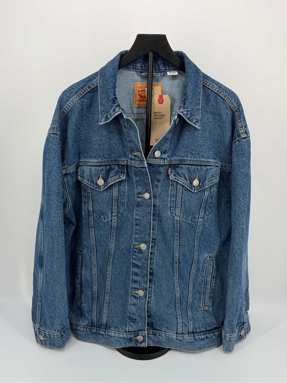 Levi’s Baggy Trucker Jacket Women’s Size XL NWT Oversized Denim Blue